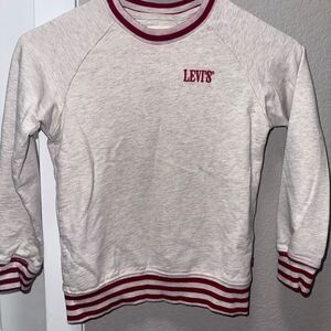 Levi's Gray Sweatshirt with Red Accents